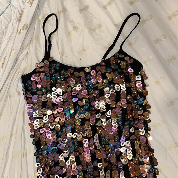 Emerald Sunday Sequined Mini Dress - Picture 2 of 4